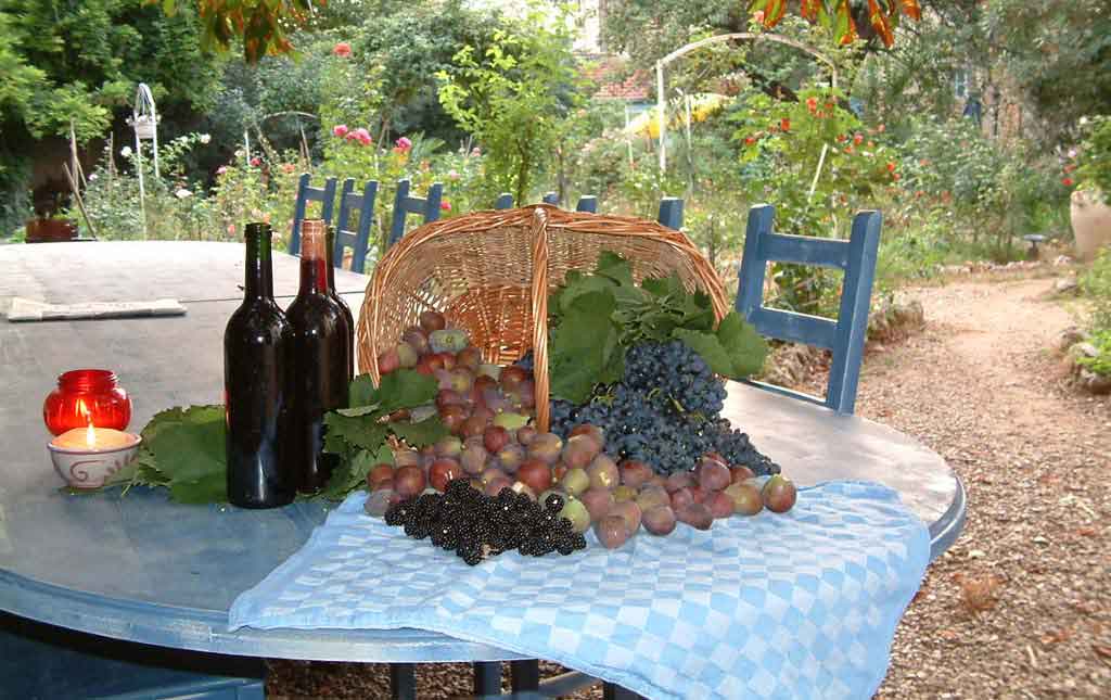 Table-with-Wine-and-fruit